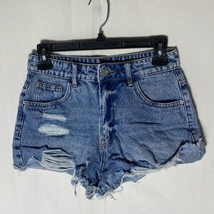 Shein Distressed Cut Off Denim Jean Shorts Festival Shorts 28